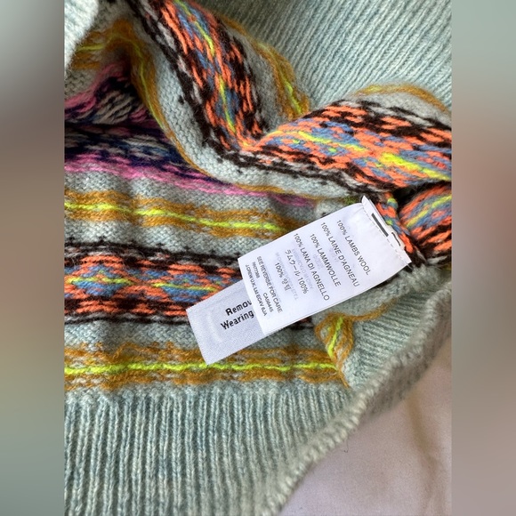 J. Crew lamb wool holiday multi color crewneck sweater small - Picture 5 of 15